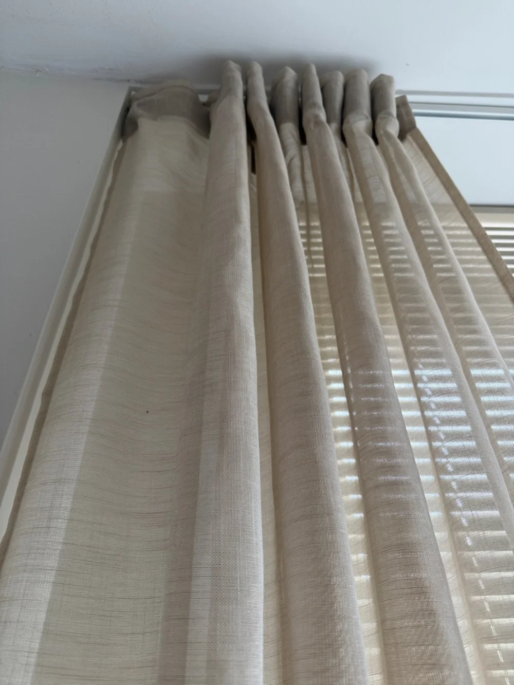 IKEA Sheer Linen Curtain Panel in Cream